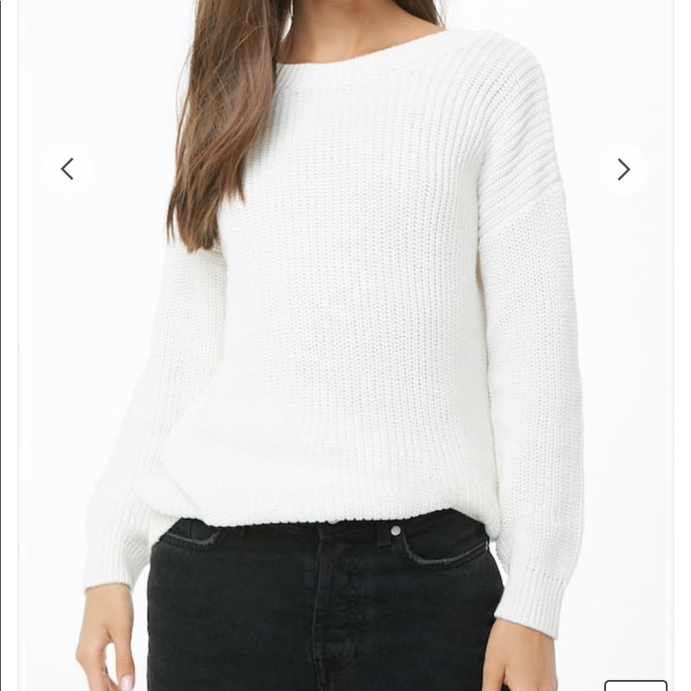 Forever 21 V-Back Ribbed Knit Sweater